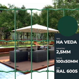 Rede Hagro Veda Malha 100x50x2,5MM Verde RAL6005