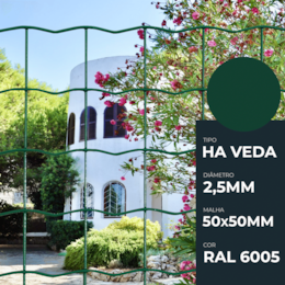Rede Hagro Veda Malha 50x50x2,5MM Verde RAL6005