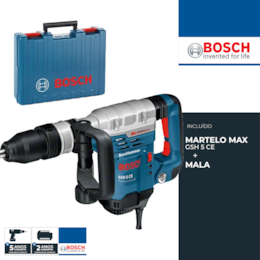 Martelo Demolidor Bosch Profissional 6KG GSH 5 CE + Mala (0611321000)