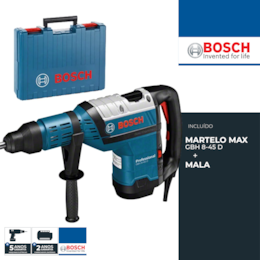 Martelo Perfurador Bosch Profissional GBH 8-45 D + Mala (0611265100)