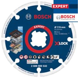Disco Diamante Bosch Expert X-Lock p/ Corte Metal 115MM (2608900532)