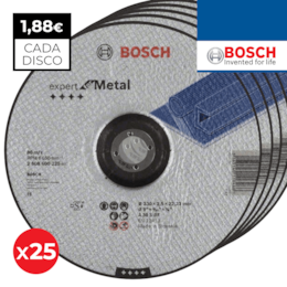 Disco Côncavo Corte Bosch p/ Metal 230MMx2,5MM - 25UNI (2608600225)