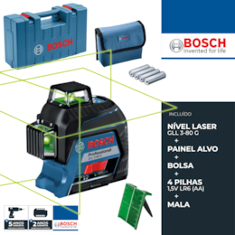 Nível Laser Linhas Bosch GLL 3-80 G (0601063Y00)