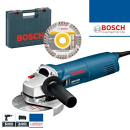 Rebarbadora Bosch Profissional GWS 1000 125MM + Disco Universal + Mala (0601828901)