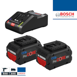 Kit Bosch Profissional 2 Baterias Procore 8.0Ah + 1 Carregador GAL 18V-160 C (1600A016GP)