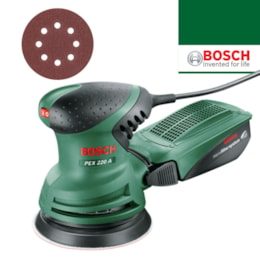 Lixadeira Bosch PEX 220 A + 1 Folha Lixa (0603378000)