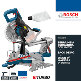 Serra de Meia Esquadria Bosch GCM 18V-216 (0601B41000)