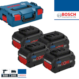 Kit 4 Baterias Bosch Profissional ProCore 18V 5.5Ah + Mala (1600A02A2U)