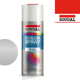Spray Esmalte Cinza 9006 Alumínio Metalizado - Soudal 400ML