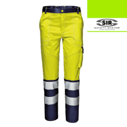 Calças de Trabalho Mistral Sir Safety Alta Visibilidade Bicolor