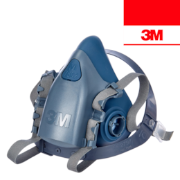 Máscara de Proteção 3M Semi Facial Reutilizável 7502 s/ Filtro