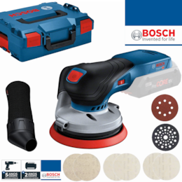 Lixadeira Excêntrica Bosch Profissional GEX 18V-125 + Saco de Pó + 8 Lixas + Mala (0615A5004H)